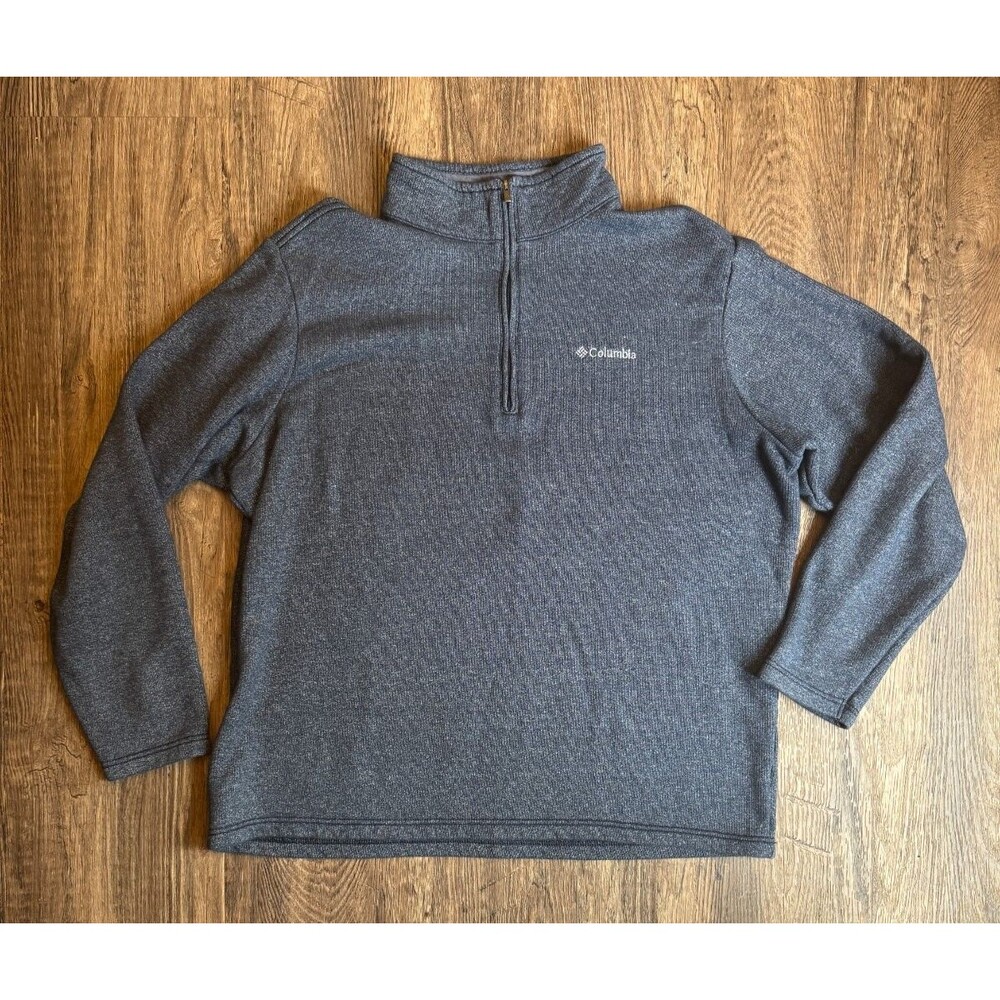 Columbia Men’s XL Quarter Zip Fleece Pullover Sweater Long Sleeve Blue Heather